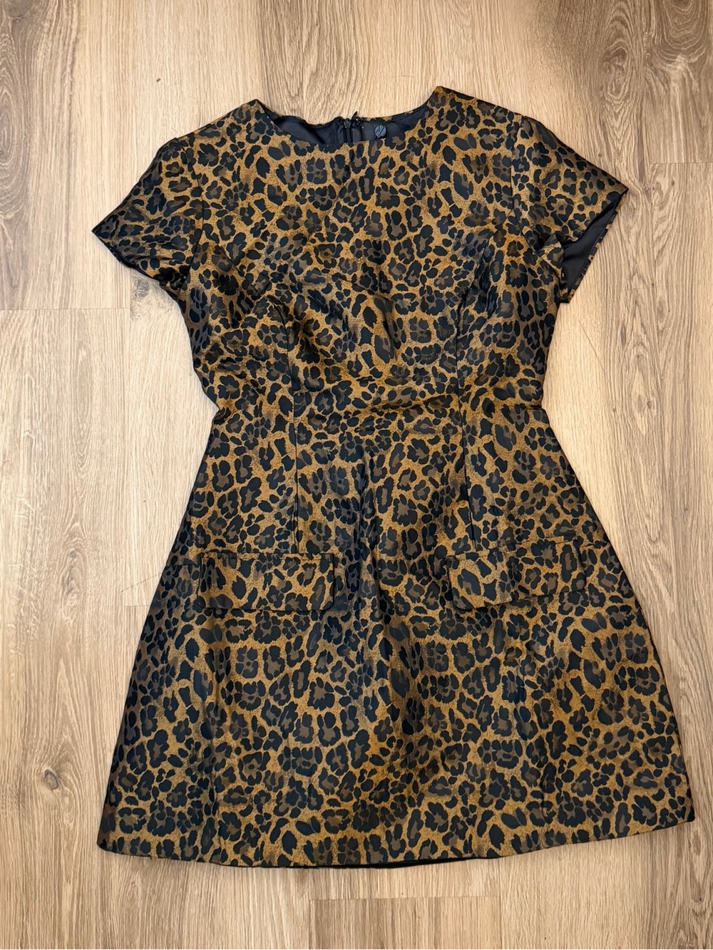 Fashion Nova Leopard Print Fit & Flare Dress - Black and Brown
